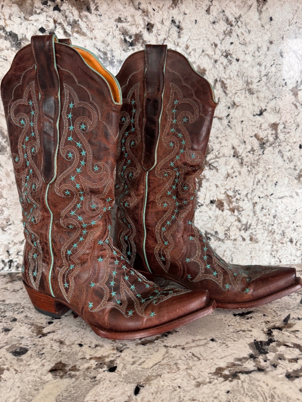 Old Gringo Celeste Turquoise Stars 8.5